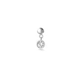 Silver Charm, White Rhodium, Premium Cubic Zirconia + Give Fun Gift