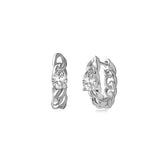 Baby Silver Small Hoop, White Rhodium, Zircon Gemstone + Star Gift