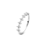 Sparkling Harmony Silver Ring, White Rhodium, Premium Cubic Zirconia + Give Joy Gift