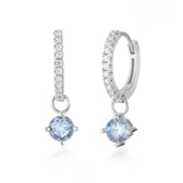 All Bright Round Silver Hoop, White Rhodium, Premium Cubic Zirconia + Give Joy Gift