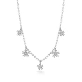 Silver Garden Necklace, White Rhodium, Premium Cubic Zirconia + Give Magic Gift