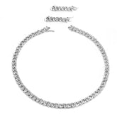 Essential Silver Choker & Necklace, White Rhodium, Zircon Gemstone + Love Gift