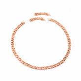 Essential Silver Choker & Necklace, Rose Gold Plating, Zircon Gemstone & Necklace + Sun Gift
