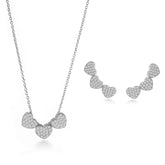 Endless Love Silver Necklace, White Rhodium, Premium Cubic Zirconia + Give Magic Gift