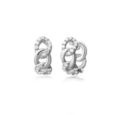 Essential Silver Small Hoop, White Rhodium, Zircon Gemstone + Sun Gift