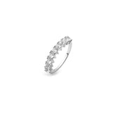 Silver Eternal Ring, White Rhodium, Natural White Topaz + Give Hope Gift