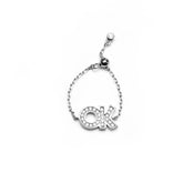 Silver OK Adjustable Ring, White Rhodium, Premium Cubic Zirconia + Earth Gift