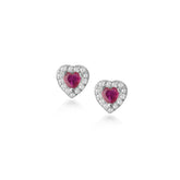 Intense Love Silver Earrings, White Rhodium, Premium Cubic Zirconia + Give Joy Gift