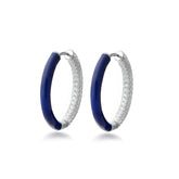 Double-Sided Silver Joy Hoop, White Rhodium, Natural White Topaz + Give Joy Gift