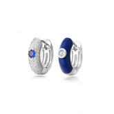 Silver Versatile Hoop, White Rhodium, Natural White Topaz + Give Joy Gift