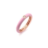 Silver Joy Ring, Rose Gold Plating, Natural White Topaz+ Give Fun Gift