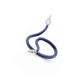 Snake Silver Joy Ring, White Rhodium, Natural White Topaz+ Give Joy Gift