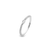 Marquise & Pavé Silver Ring, White Rhodium, Premium Cubic Zirconia + Give Hope Gift