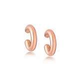 Silver Plump Ear Cuff, Rose Gold Plating + Key Gift