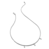 Silver Tennis Necklace, White Rhodium, Premium Cubic Zirconia + Give Hope Gift