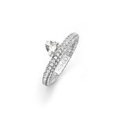 Shine Silver Ring, White Rhodium, Natural White Topaz + Love Gift