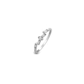 Baguette Silver Ring, White Rhodium, Premium Cubic Zirconia + Give Hope Gift