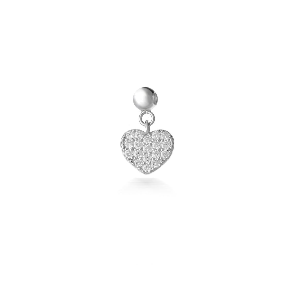 Silver Chubby Heart Charm + Give Joy Gift