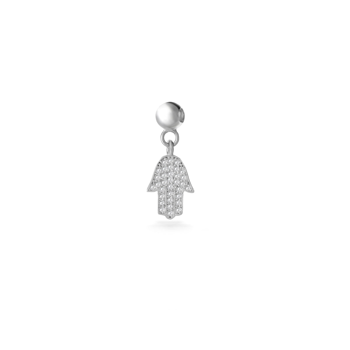 Silver Hamsa Hand Charm + Give Love Gift