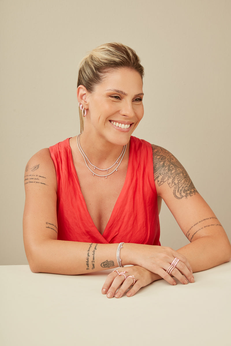 Woman wearing jewelry