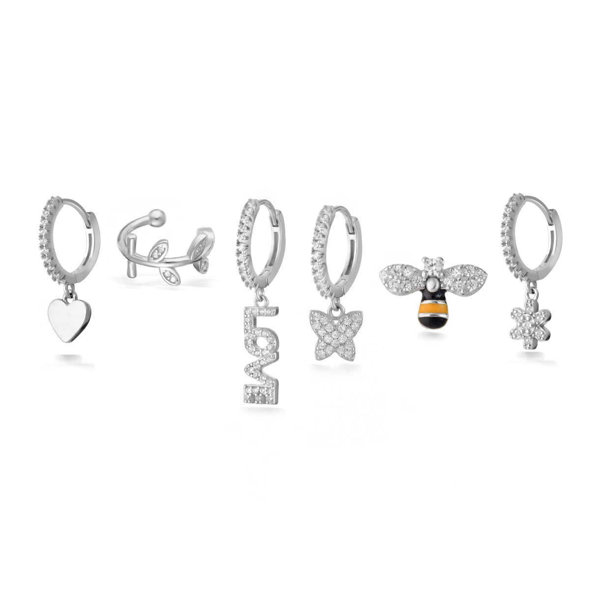 Single Silver Earring Set + Give Magic Gift