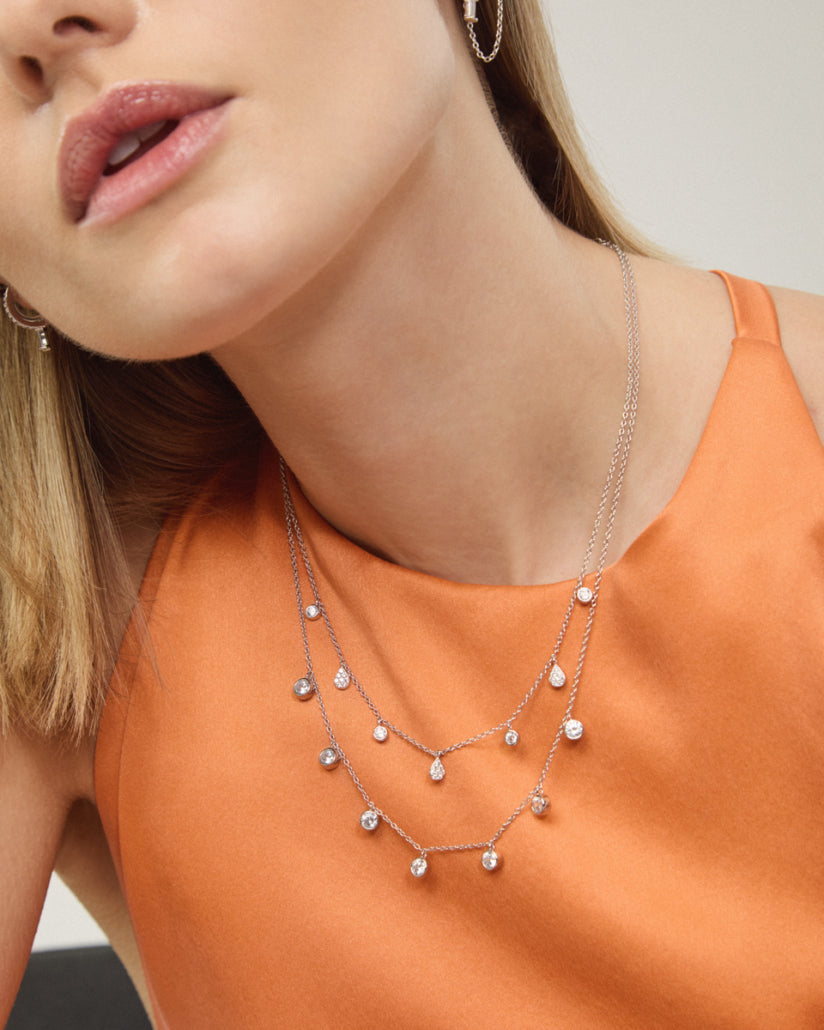 Sparkling Pavé Drops Necklace + Give Hope Gift